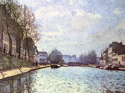 View of the Saint-Martin Canal in Paris by Alfred Sisley